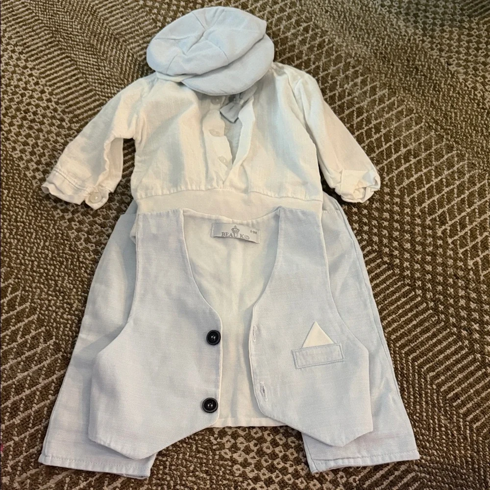 Charming Blue and White Kids Tie Set